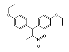 1-ethoxy-4-[1-(4-ethylsulfanylphenyl)-2-nitropropyl]benzene结构式