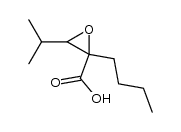 2-butyl-3-isopropyl-2,3-epoxypropionic acid Structure