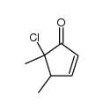 4,5-dimethyl-5-chloro-2-cyclopentenone结构式