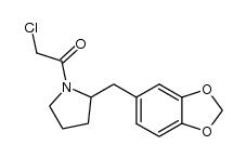 2-benzo[1,3]dioxol-5-ylmethyl-1-chloroacetyl-pyrrolidine Structure