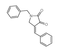 1-benzyl-4-benzylidene-pyrrolidine-2,3-dione Structure