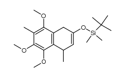 (1,4-dihydro-5,7,8-trimethoxy-1,6-dimethylnaphthalen-3-yloxy)(tert-butyl)dimethylsilane结构式