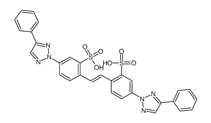 2,2'-(1,2-Ethenediyl)bis[5-(4-phenyl-2H-1,2,3-triazol-2-yl)benzenesulfonic acid]结构式