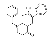 1-benzyl-3-[(2-methyl-1H-indol-3-yl)methyl]piperidin-4-one Structure