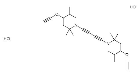 4-ethynoxy-1-[4-(4-ethynoxy-2,2,5-trimethylpiperidin-1-yl)buta-1,3-diynyl]-2,2,5-trimethylpiperidine,dihydrochloride Structure