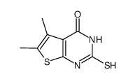 2-疏基-5,6-二甲基噻吩并[2,3-d]嘧啶-4(3h)-酮结构式