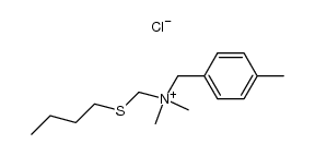 1-(butylthio)-N,N-dimethyl-N-(4-methylbenzyl)methanaminium chloride Structure