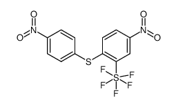 pentafluoro(5-nitro-2-((4-nitrophenyl)thio)phenyl)-l6-sulfane结构式