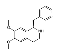 (1S)-1-benzyl-6,7-dimethoxy-1,2,3,4-tetrahydroisoquinoline结构式