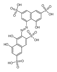 4,5,5'-trihydroxy-3,4'-azo-bis-naphthalene-2,7-disulfonic acid结构式