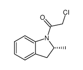 1H-Indole, 1-(chloroacetyl)-2,3-dihydro-2-methyl-, (2R)- (9CI)结构式