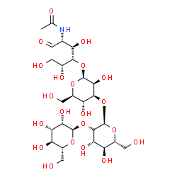 a-D-Manp-(1-> 2)-a-D-Manp-(1-> 2)-a-D-Manp-(1-> 3)-b-D-Manp-(1-> 4)-D-GlcNAcp结构式