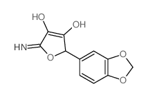 5-amino-2-benzo[1,3]dioxol-5-yl-4-hydroxy-furan-3-one Structure
