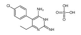 5-(4-chlorophenyl)-6-ethylpyrimidine-2,4-diammonium sulphate Structure
