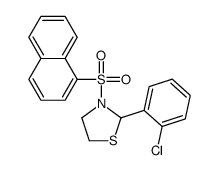 (9CI)-2-(2-氯苯基)-3-(1-萘磺酰基)-噻唑烷结构式