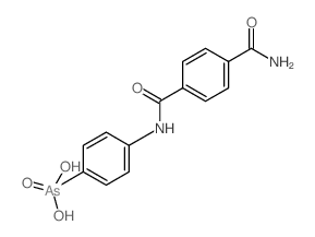 [4-[(4-carbamoylbenzoyl)amino]phenyl]arsonic acid Structure