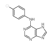 N-(4-chlorophenyl)-5H-purin-6-amine结构式