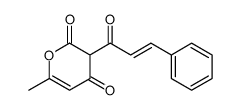 6-methyl-3-(3-phenylprop-2-enoyl)pyran-2,4-dione结构式