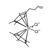 [TiCl2(η5-C5Me5)(η5-C5Me4(CH2CH2CHCH)]结构式