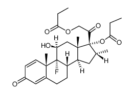[2-[(8S,9R,10S,11S,13S,14S,16R,17R)-9-fluoro-11-hydroxy-10,13,16-trimethyl-3-oxo-17-propanoyloxy-6,7,8,11,12,14,15,16-octahydrocyclopenta[a]phenanthren-17-yl]-2-oxoethyl] propanoate结构式