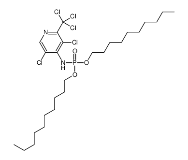 3,5-dichloro-N-didecoxyphosphoryl-2-(trichloromethyl)pyridin-4-amine结构式
