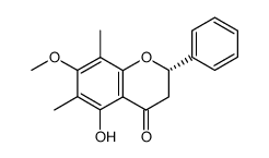 (2S)-5-hydroxy-7-methoxy-6,8-dimethylflavanone结构式