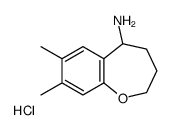 (7,8-dimethyl-2,3,4,5-tetrahydro-1-benzoxepin-5-yl)azanium,chloride结构式