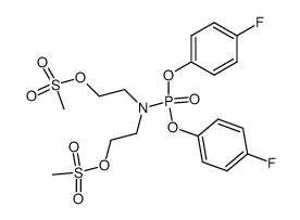 Bis-[p-fluor-phenyl]-N,N-bis-[2-(methylsulfonyloxy)-ethyl]-aminophosphorsaeure结构式