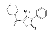 (4-amino-3-phenyl-2-sulfanylidene-1,3-thiazol-5-yl)-morpholin-4-ylmethanone Structure