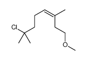 7-chloro-1-methoxy-3,7-dimethyloct-3-ene结构式