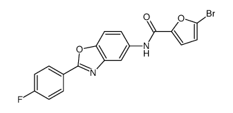 5-bromo-N-[2-(4-fluorophenyl)-1,3-benzoxazol-5-yl]furan-2-carboxamide Structure