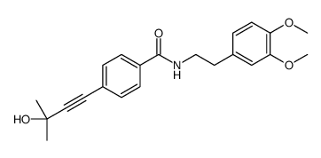 N-[2-(3,4-dimethoxyphenyl)ethyl]-4-(3-hydroxy-3-methylbut-1-ynyl)benzamide Structure