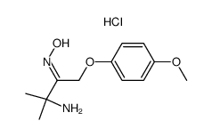 3-amino-1-(p-methoxy)phenoxy-3-methylbutan-2-one oxime hydrochloride Structure