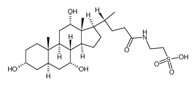 2-[[(3a,5a,7a,12a)-3,7,12-trihydroxy-24-oxocholan-24-yl]amino]-Ethanesulfonic acid结构式