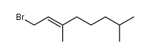 (E)-1-bromo-3,7-dimethyl-oct-2-ene Structure