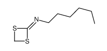 N-hexyl-1,3-dithietan-2-imine Structure