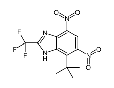 4-tert-butyl-5,7-dinitro-2-(trifluoromethyl)-1H-benzimidazole结构式