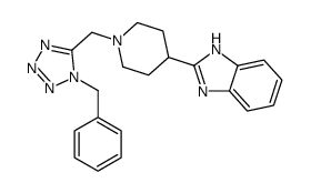 1H-Benzimidazole,2-[1-[[1-(phenylmethyl)-1H-tetrazol-5-yl]methyl]-4-piperidinyl]-(9CI) structure