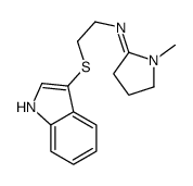 N-[2-(1H-indol-3-ylsulfanyl)ethyl]-1-methylpyrrolidin-2-imine Structure