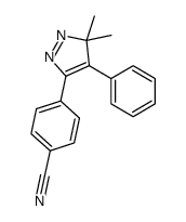 4-(5,5-dimethyl-4-phenylpyrazol-3-yl)benzonitrile结构式