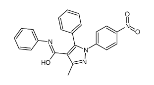 3-methyl-1-(4-nitrophenyl)-N,5-diphenylpyrazole-4-carboxamide结构式