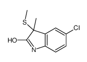 5-chloro-3-methyl-3-methylsulfanyl-1H-indol-2-one结构式