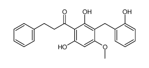 1-[2,6-Dihydroxy-3-(2-hydroxy-benzyl)-4-methoxy-phenyl]-3-phenyl-propan-1-one Structure