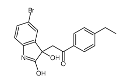 5-bromo-3-[2-(4-ethylphenyl)-2-oxoethyl]-3-hydroxy-1H-indol-2-one结构式