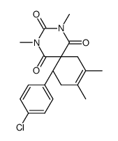 11-(4-Chloro-phenyl)-2,4,8,9-tetramethyl-2,4-diaza-spiro[5.5]undec-8-ene-1,3,5-trione结构式
