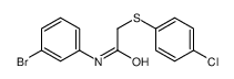 N-(3-bromophenyl)-2-(4-chlorophenyl)sulfanylacetamide Structure