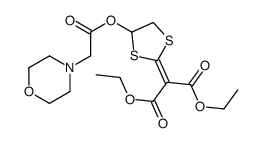 diethyl 2-[4-(2-morpholin-4-ylacetyl)oxy-1,3-dithiolan-2-ylidene]propanedioate结构式