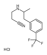 3-[1-[3-(trifluoromethyl)phenyl]propan-2-ylamino]propanenitrile,hydrochloride Structure