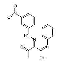 2-[(3-nitrophenyl)hydrazinylidene]-3-oxo-N-phenylbutanamide Structure