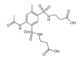 3-[2-Acetylamino-5-(2-carboxy-ethylsulfamoyl)-4-methyl-benzenesulfonylamino]-propionic acid Structure
